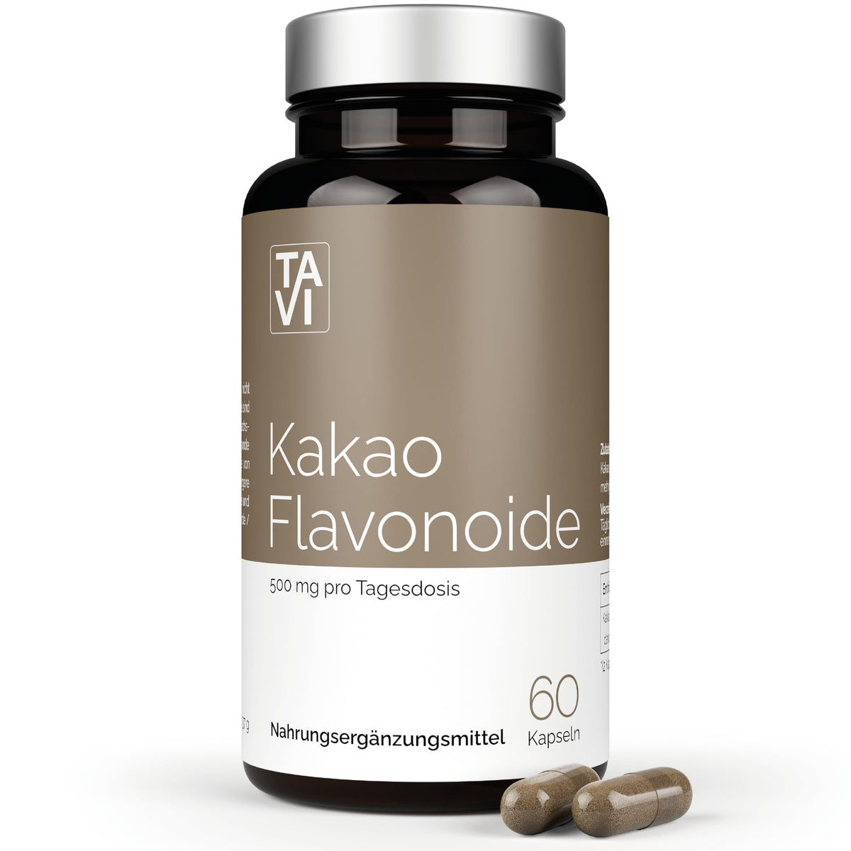 TAVI® Kakao Flavonoide Kapseln (Kakao-Flavanole, Epicatechin, Theobromin)