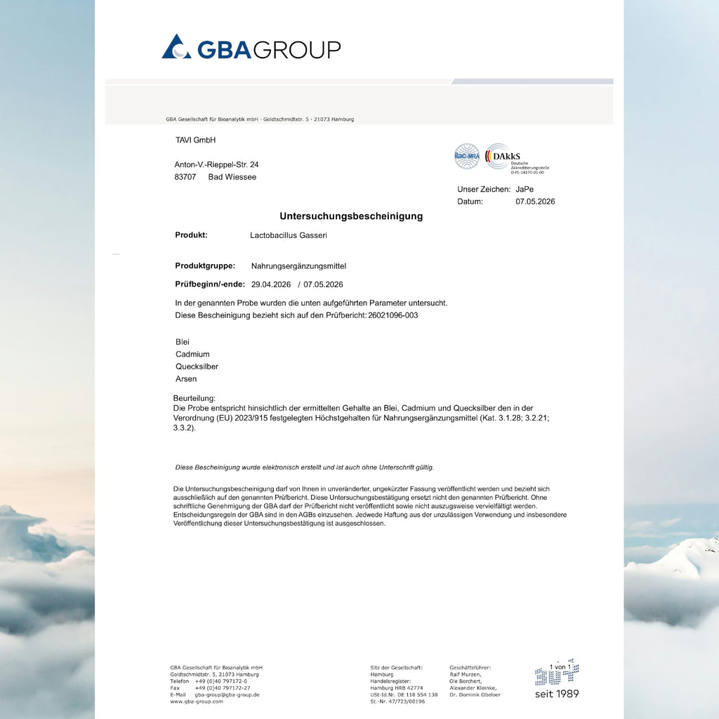 TAVI® Lactobacillus Gasseri Bio Kapseln (L. gasseri DSM 32751, lebende Bakterien)