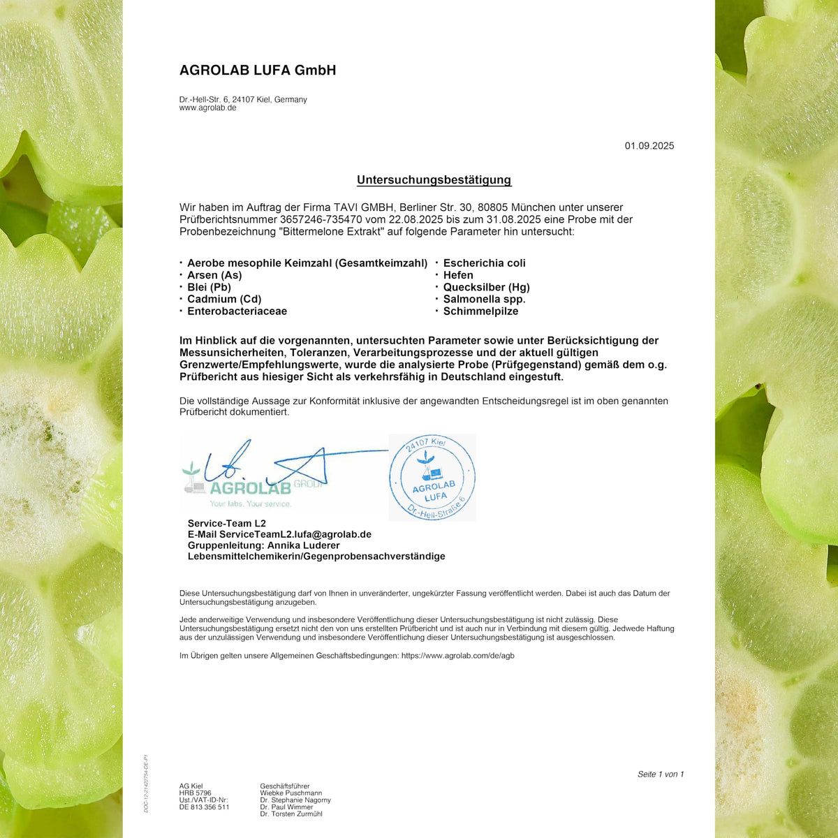 TAVI® Bittermelone Extrakt Kapseln (Momordica charantia, Bitter Melon)