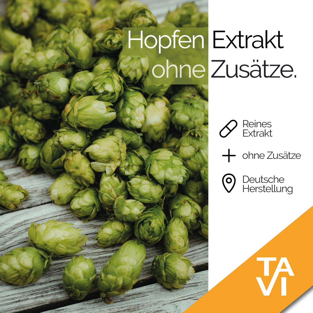 TAVI® Hopfen Extrakt Kapseln (Humulus lupulus, Hopfenzapfen / Hopfenblüten)