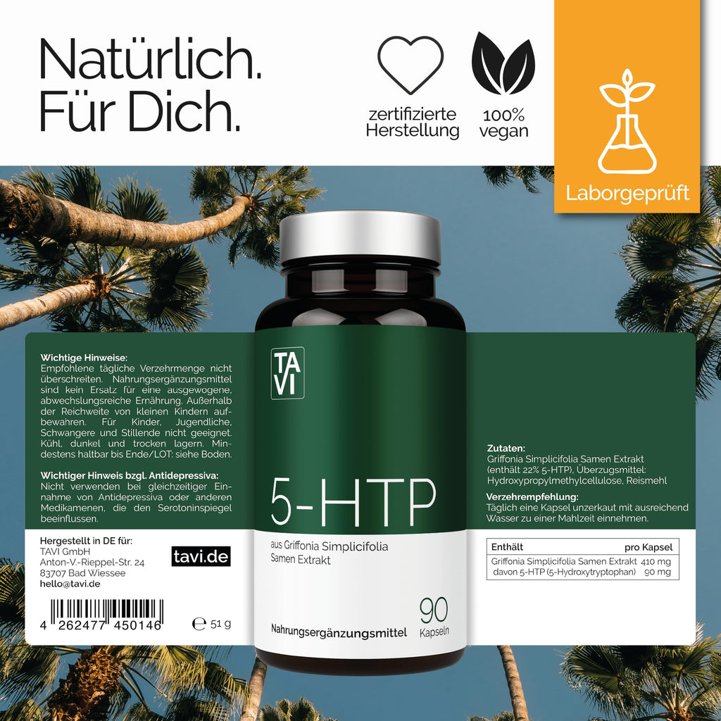 TAVI® 5-HTP Kapseln aus Griffonia simplicifolia Samenextrakt